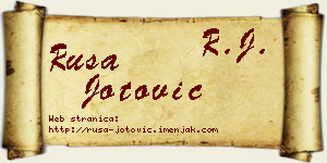 Rusa Jotović vizit kartica